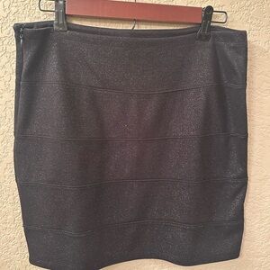 Rock & Republic Shimmering Black Mini Skirt